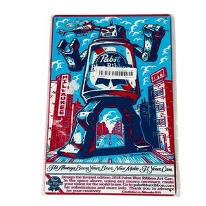 Pabst Blue Ribbon Tin Metal Sign Beer Draft